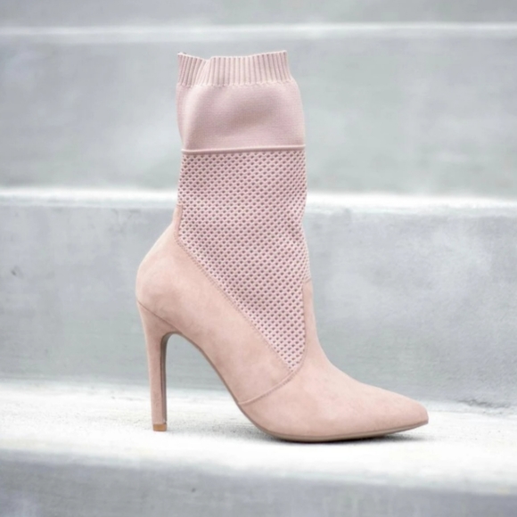 Blush Sock Boots (new) - Picture 2 of 3